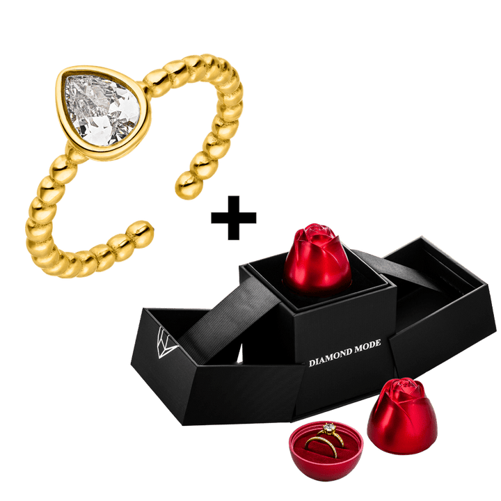 Dotty Ring + Geschenkbox | 18K vergoldet