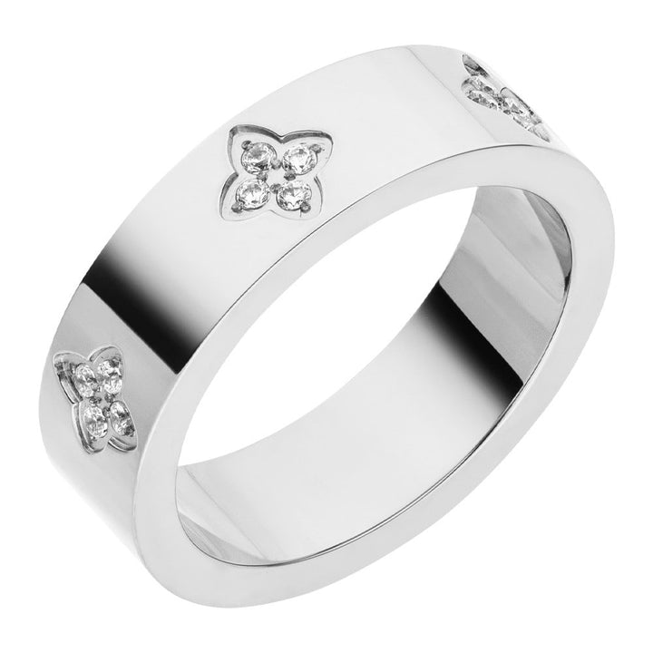 Clover Stone Ring | 18K vergoldet