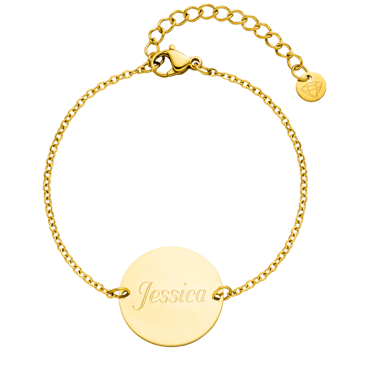 Coin Armband personalisiert Gravur 18K vergoldet wasserfest