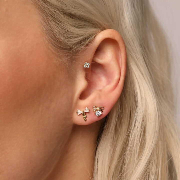 Cute Tie Stud Earrings | 925 real silver