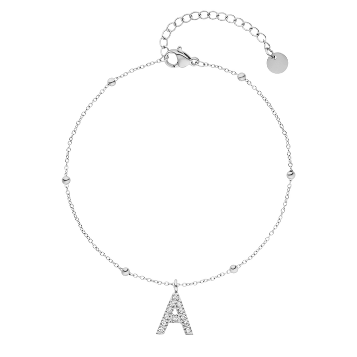 Buchstaben Armband A Silber wasserfest Edelstahl