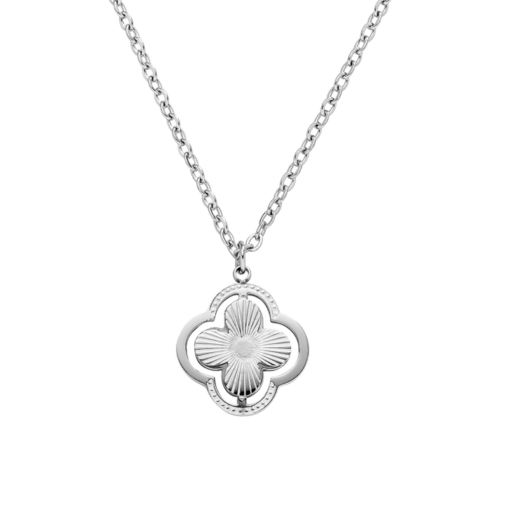 Clover Kette Silber Edelstahl Kleeblatt wasserfest