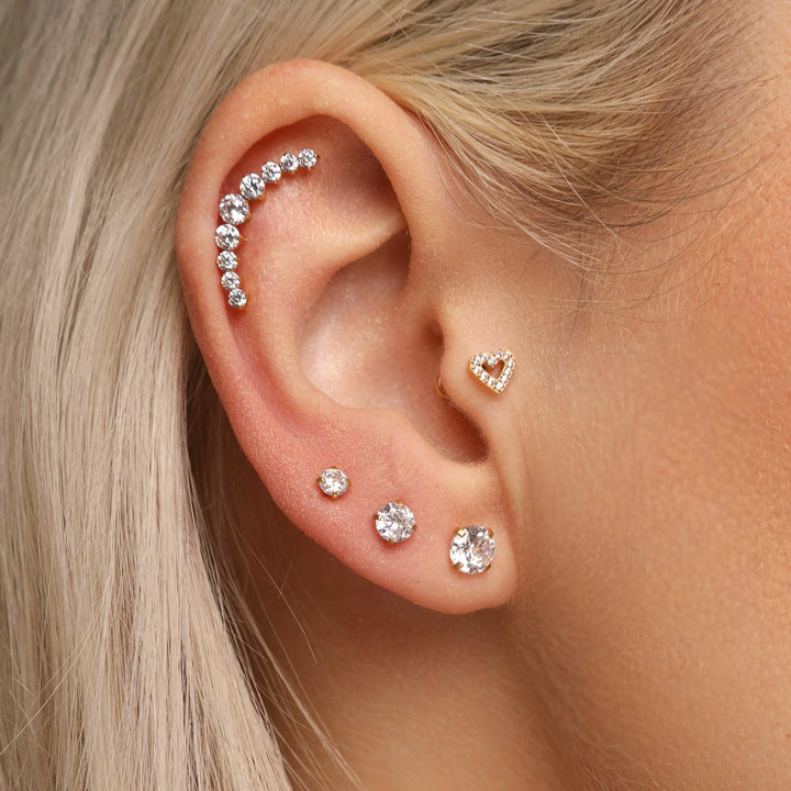 Tragus Herz Piercing Helix Titan