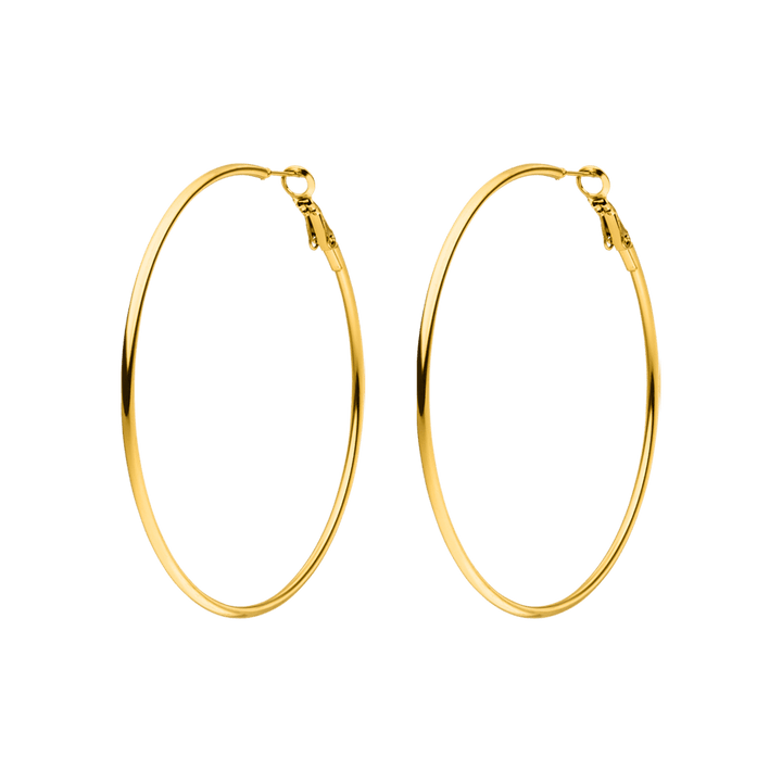 Große Creolen Ohrringe 18k vergoldet aus Edelstahl