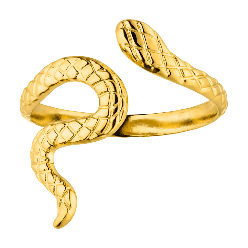 Schlangen Ring 18K vergoldet wasserfest größenverstellbar