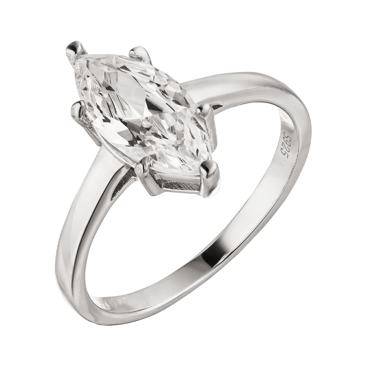 Wasserfestrer Ring aus Sterling Silber mit Zirkoniastein