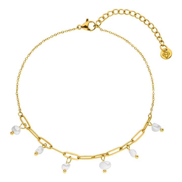 Pearl anklet | 18K gold plated