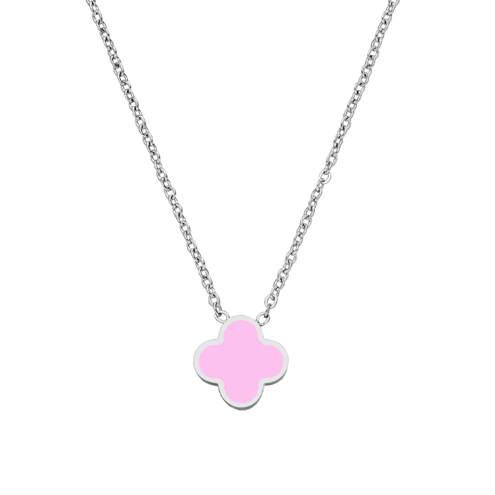 Pink Clover Kette | 18K vergoldet