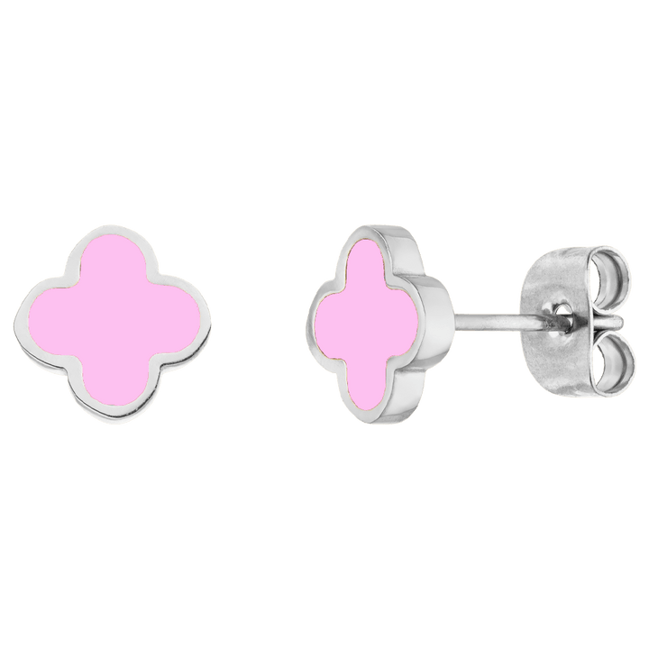 Pink Clover Ohrstecker | 18K vergoldet