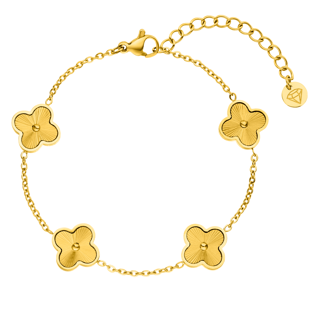 Clover Armband Kleeblatt wasserfest 18K vergoldet