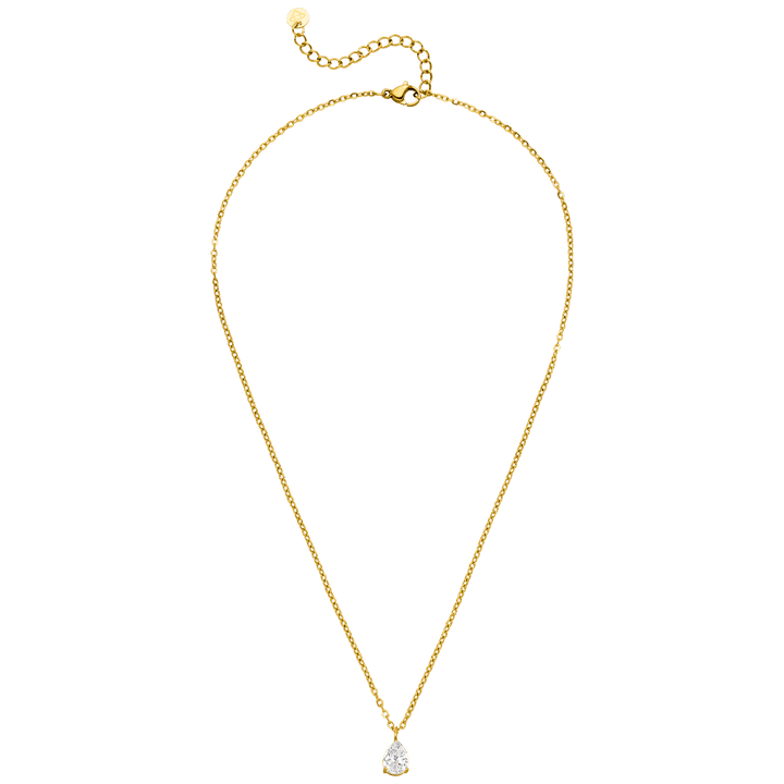 Drop Halskette 18K vergoldet Damen elegant wasserfest