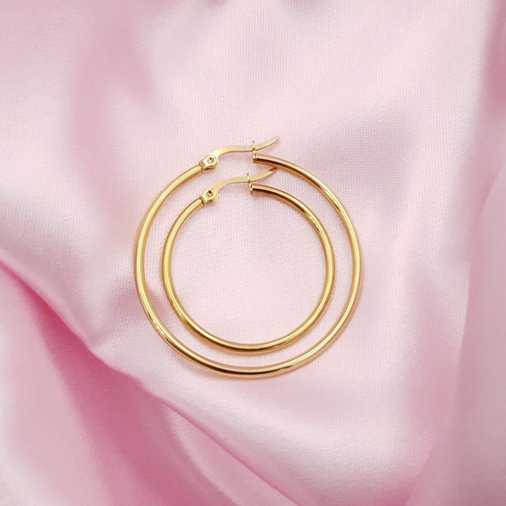 Mid Hoops Ohrringe | 18K vergoldet