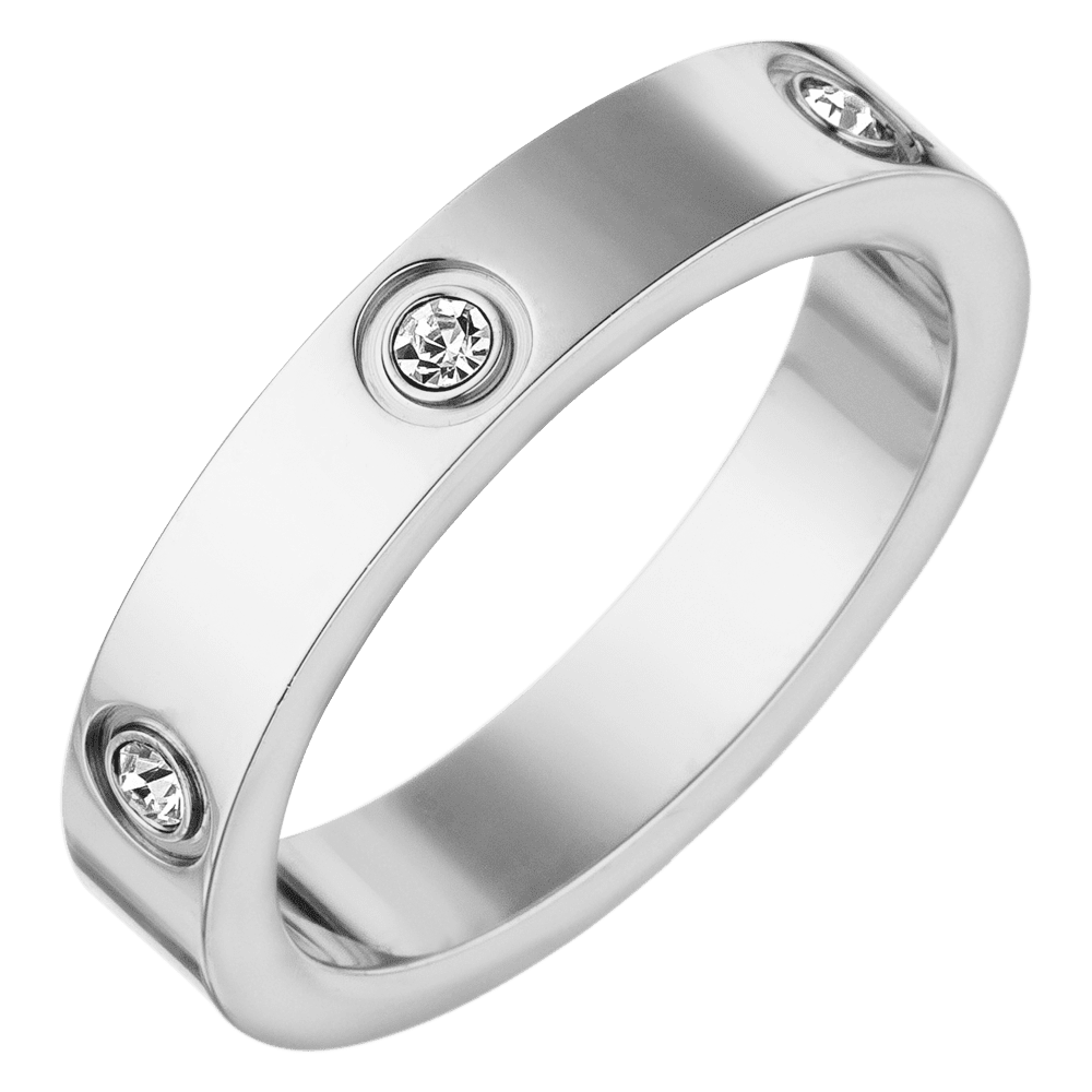 Zirkonia Ring Silber wasserfest Fingerring Damen