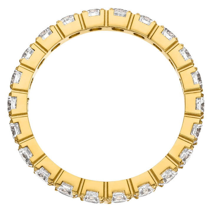 wasserfester Ring gold Edelstahl 18K vergoldet Zirkonia