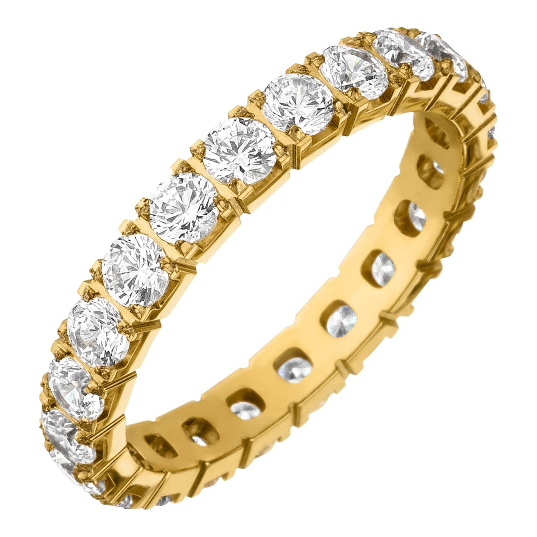 Zirkonia Ring gold 18K vergoldet wasserfest Edelstahl