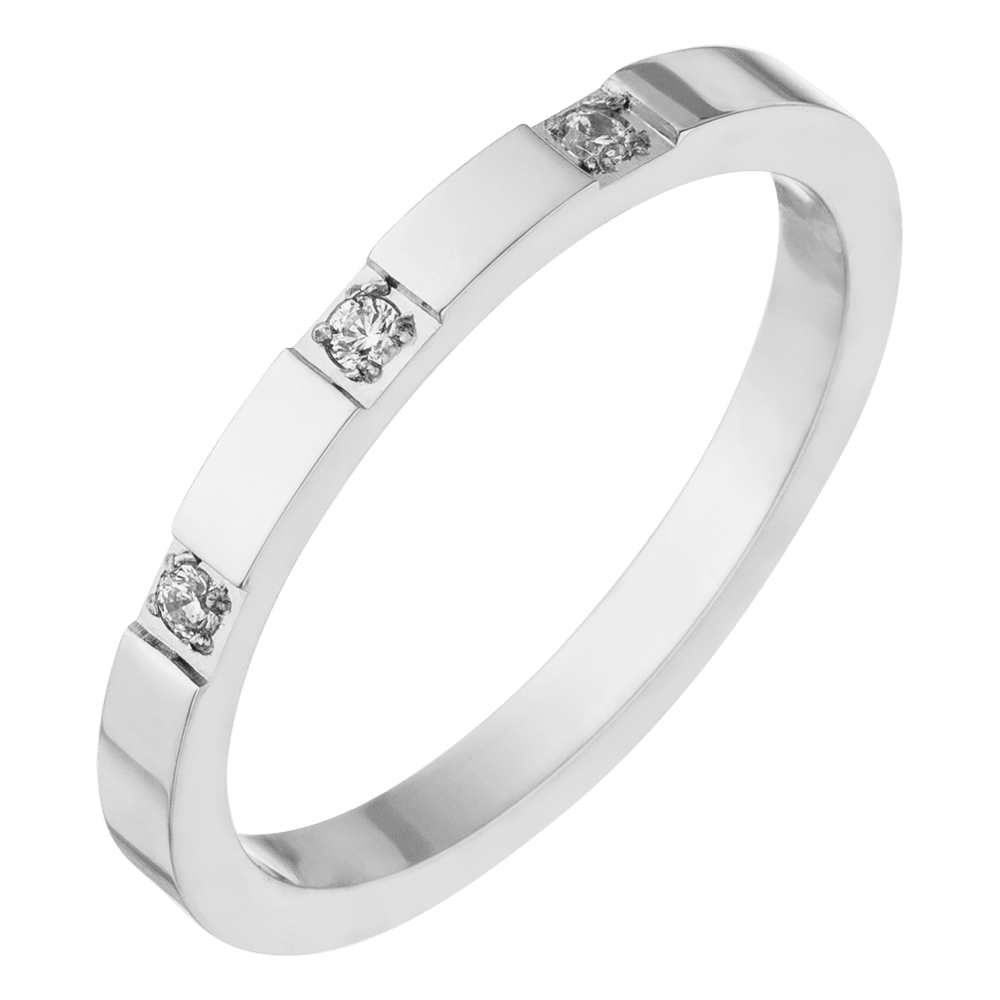 Zirkonia Ring silber wasserfest dünn elegant Fingerring