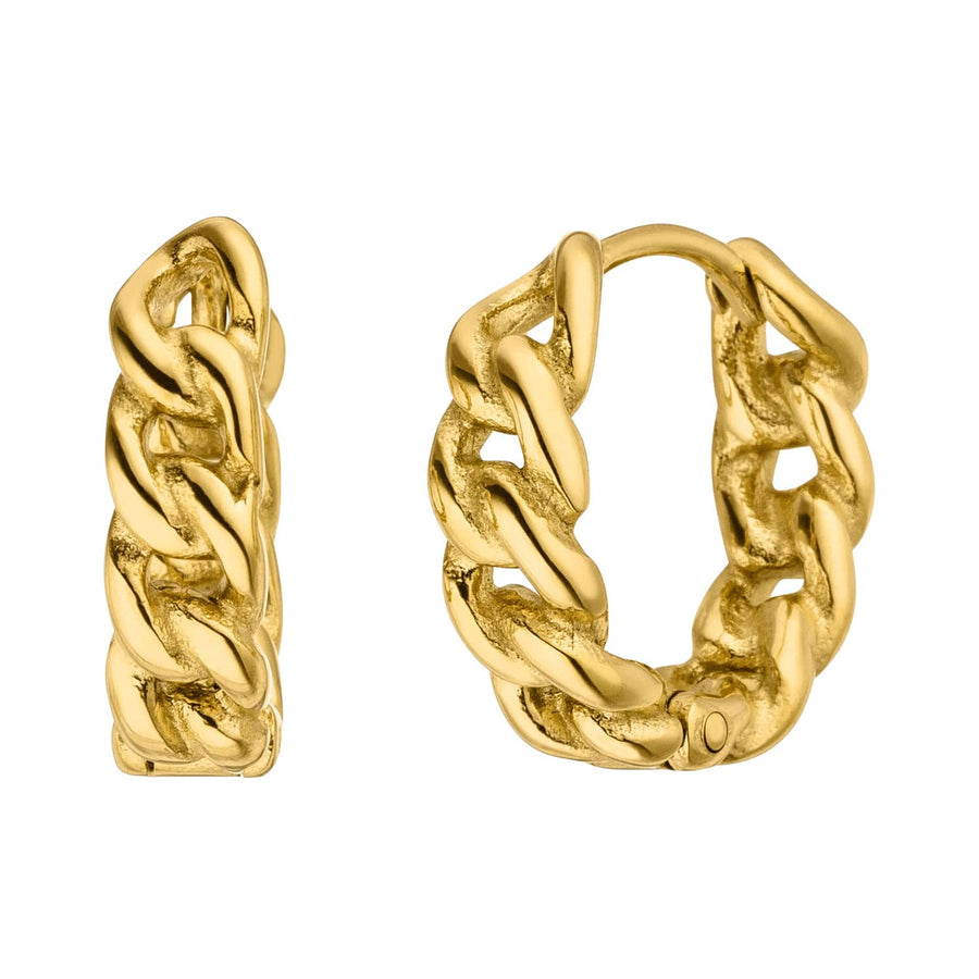 Wasserfeste Chain Ohrringe 18K vergoldet Edelstahl