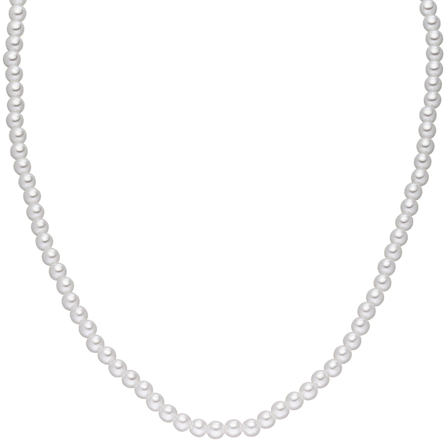Perlenkette wasserfest Edelstahl Halskette mit Perlen